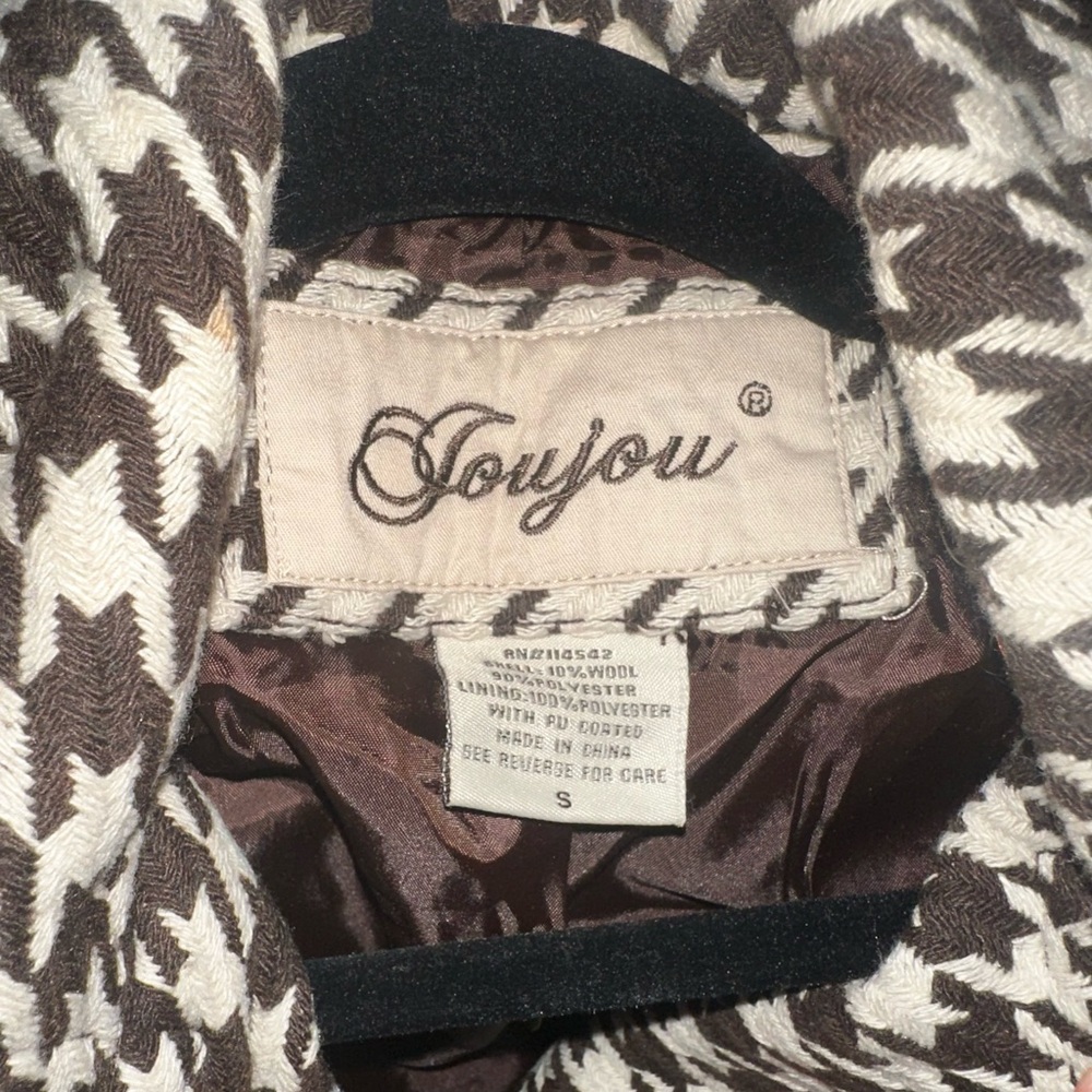 Jou Jou Brown and White Jacket for Timeless Style